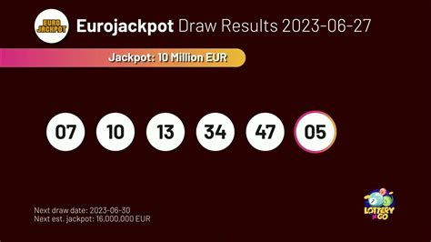 eurojackpot winning numbers history.